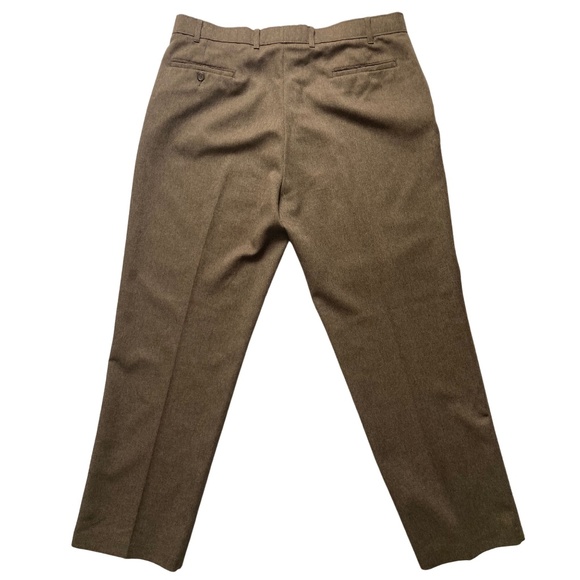 Vintage Levi's Action Slacks Mens Brown Polyester Dress Pants 40 x 32 - Picture 2 of 8